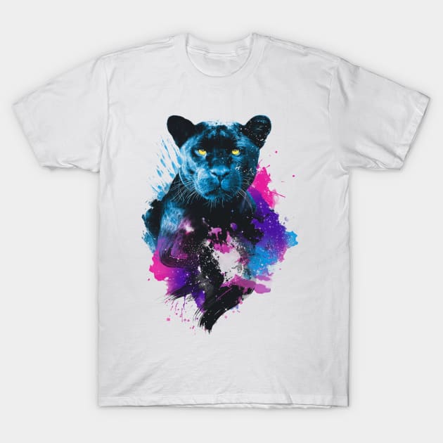 Galaxy Panther T-Shirt by Pescapin